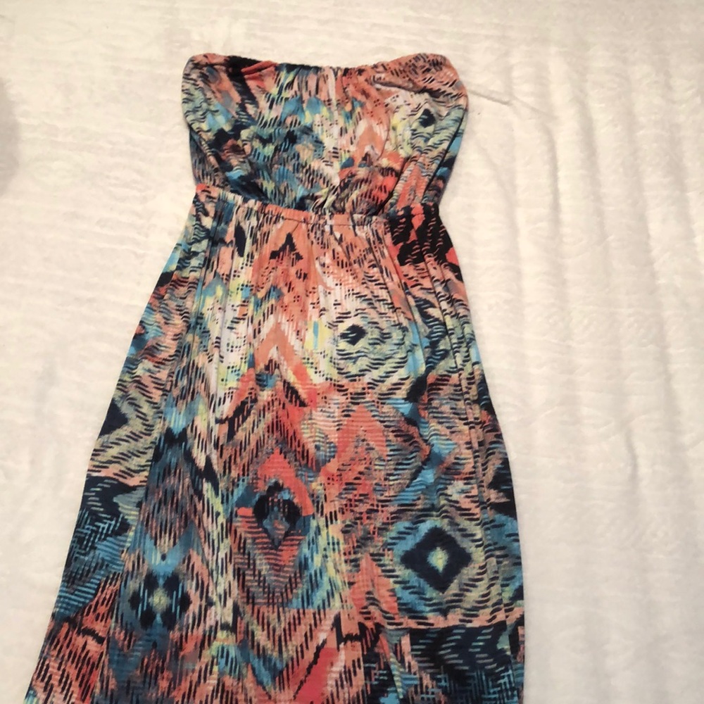 long strapless sundress